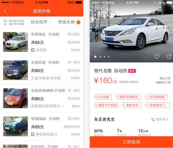 公司員工租車APP軟件開發(fā)