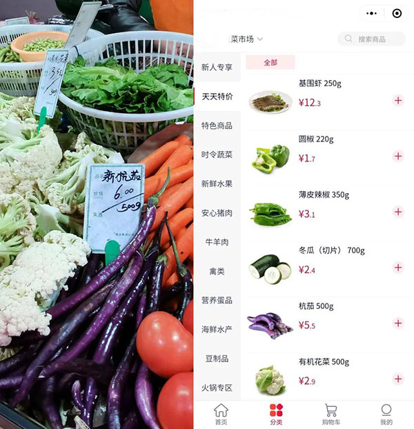 農(nóng)貿(mào)菜場小程序功能開發(fā)